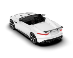 White sport car on transparent background. 3d rendering - illustration png