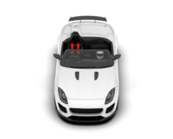 White sport car on transparent background. 3d rendering - illustration png