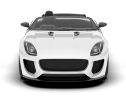 White sport car on transparent background. 3d rendering - illustration png