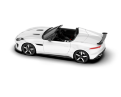 White sport car on transparent background. 3d rendering - illustration png