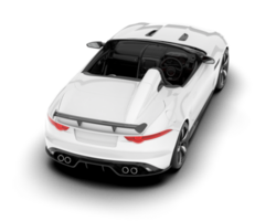 White sport car on transparent background. 3d rendering - illustration png