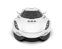 White sport car on transparent background. 3d rendering - illustration png