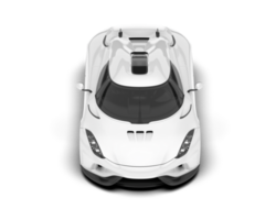 White sport car on transparent background. 3d rendering - illustration png