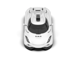 White sport car on transparent background. 3d rendering - illustration png