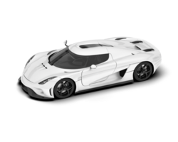 branco esporte carro em transparente fundo. 3d Renderização - ilustração png