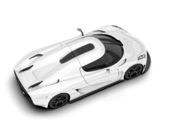 wit sport auto Aan transparant achtergrond. 3d renderen - illustratie png