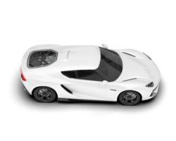 White sport car on transparent background. 3d rendering - illustration png