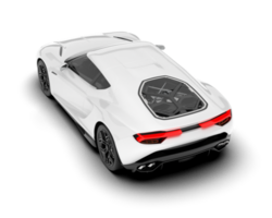 blanc sport voiture sur transparent Contexte. 3d le rendu - illustration png