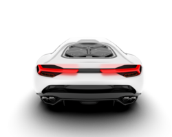 White sport car on transparent background. 3d rendering - illustration png