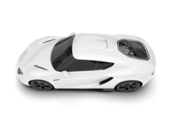 White sport car on transparent background. 3d rendering - illustration png