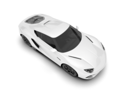 blanco deporte coche en transparente antecedentes. 3d representación - ilustración png