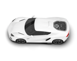 White sport car on transparent background. 3d rendering - illustration png