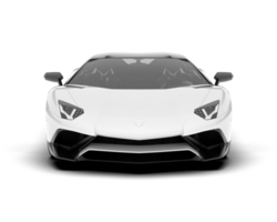 White sport car on transparent background. 3d rendering - illustration png