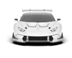 White sport car on transparent background. 3d rendering - illustration png