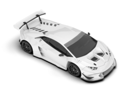 White sport car on transparent background. 3d rendering - illustration png