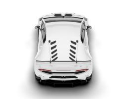 White sport car on transparent background. 3d rendering - illustration png