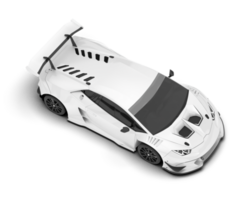 White sport car on transparent background. 3d rendering - illustration png