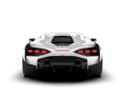 White sport car on transparent background. 3d rendering - illustration png