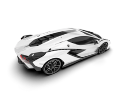 White sport car on transparent background. 3d rendering - illustration png