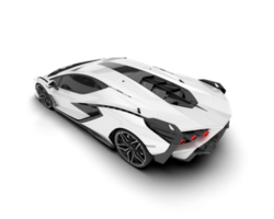 White sport car on transparent background. 3d rendering - illustration png