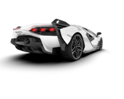 White sport car on transparent background. 3d rendering - illustration png