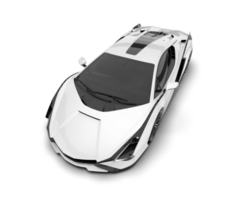 White sport car on transparent background. 3d rendering - illustration png