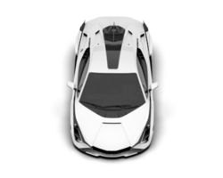 blanc sport voiture sur transparent Contexte. 3d le rendu - illustration png