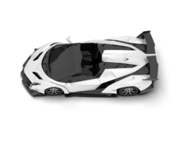 White sport car on transparent background. 3d rendering - illustration png