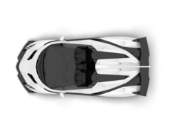 White sport car on transparent background. 3d rendering - illustration png