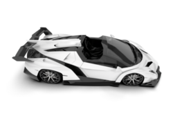 White sport car on transparent background. 3d rendering - illustration png