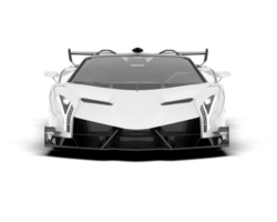 White sport car on transparent background. 3d rendering - illustration png