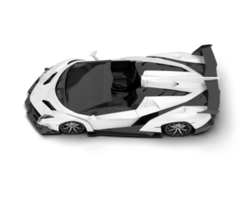 White sport car on transparent background. 3d rendering - illustration png