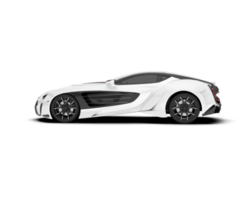 White sport car on transparent background. 3d rendering - illustration png