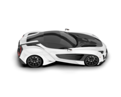 blanc sport voiture sur transparent Contexte. 3d le rendu - illustration png