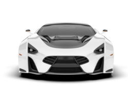 White sport car on transparent background. 3d rendering - illustration png