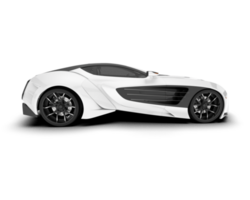 White sport car on transparent background. 3d rendering - illustration png