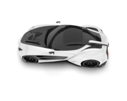 White sport car on transparent background. 3d rendering - illustration png