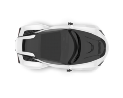 White sport car on transparent background. 3d rendering - illustration png