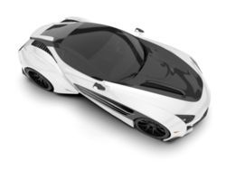 White sport car on transparent background. 3d rendering - illustration png