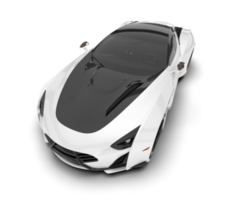 White sport car on transparent background. 3d rendering - illustration png