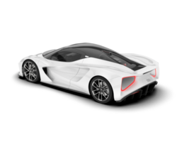 branco esporte carro em transparente fundo. 3d Renderização - ilustração png