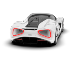 White sport car on transparent background. 3d rendering - illustration png