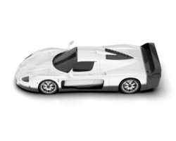 White sport car on transparent background. 3d rendering - illustration png