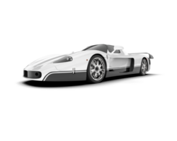 White sport car on transparent background. 3d rendering - illustration png