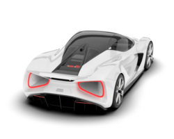 White sport car on transparent background. 3d rendering - illustration png