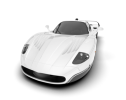 White sport car on transparent background. 3d rendering - illustration png