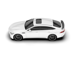 White sport car on transparent background. 3d rendering - illustration png