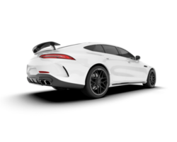 White sport car on transparent background. 3d rendering - illustration png