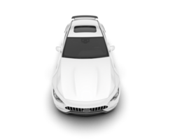 White sport car on transparent background. 3d rendering - illustration png