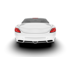 White sport car on transparent background. 3d rendering - illustration png